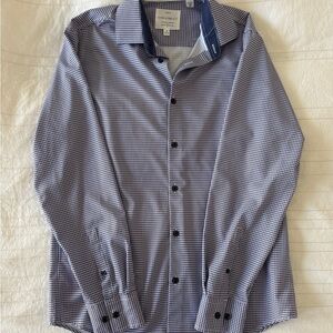 Con.Struct Navy and White Checkered Shirt